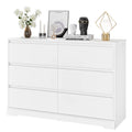 White 6 Drawer Wood Dresser O416