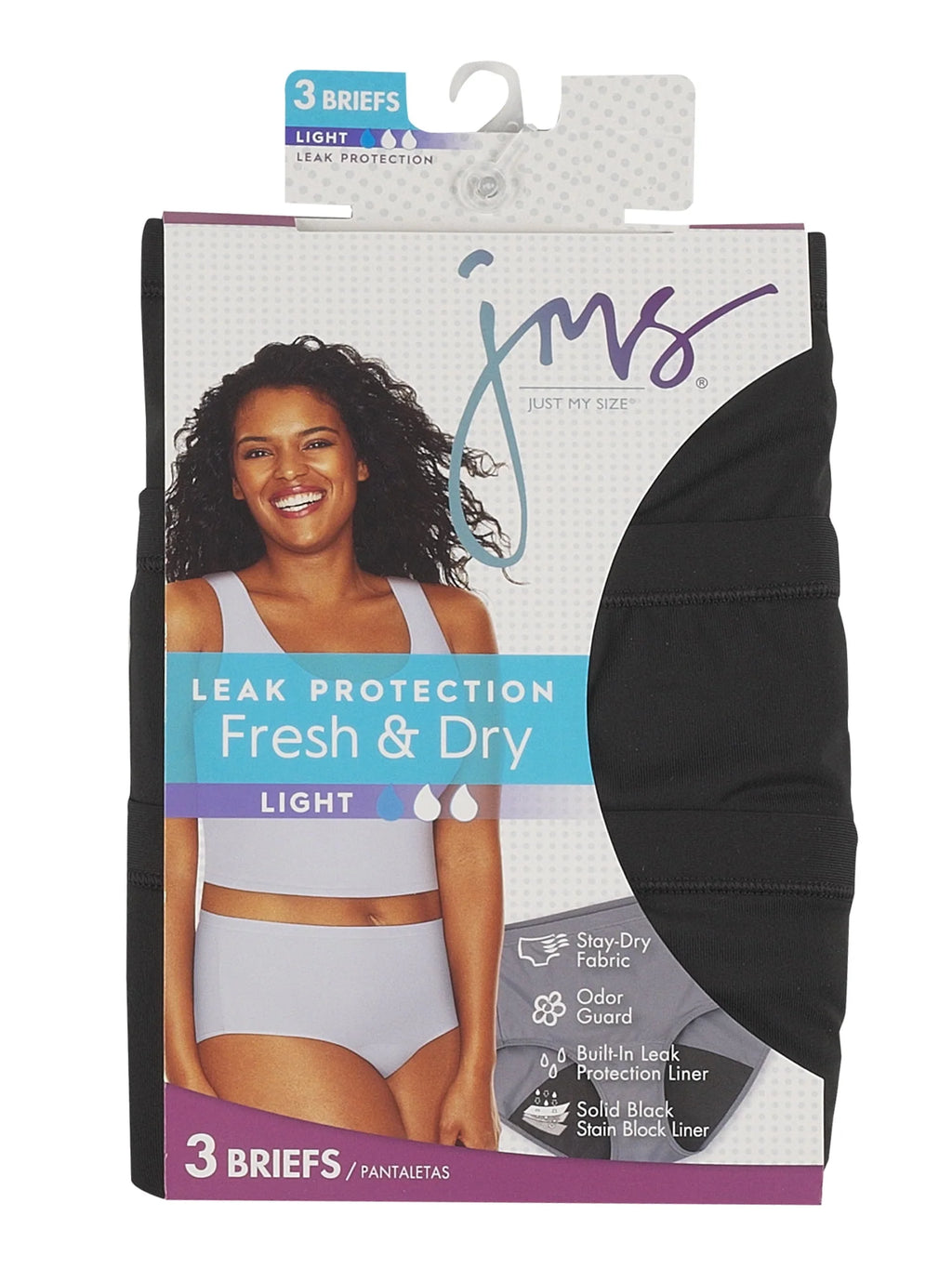Plus Size Light Period Underwear 3-Pack Brief R7817