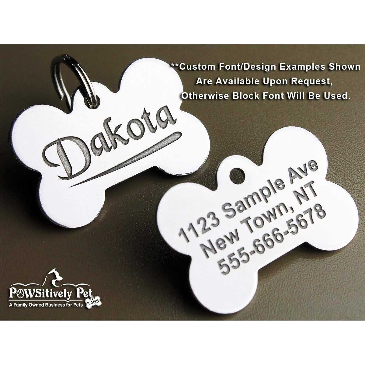 Stainless Steel Custom Deep Engraved Pet ID Tags F562287