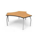 Bannister Oak Laminate Desk with 3 Adjustable Silver Legs I2212
