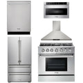 36 Propane Gas Range, Range Hood, Microwave, Refrigerator, Dishwasher Z7736