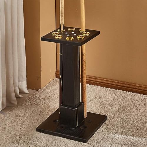 Wooden Pool Cue Rack Holds 8/16 Cues Black/White I398