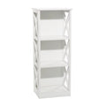 White Wood 3-Tier Shelving Unit E160