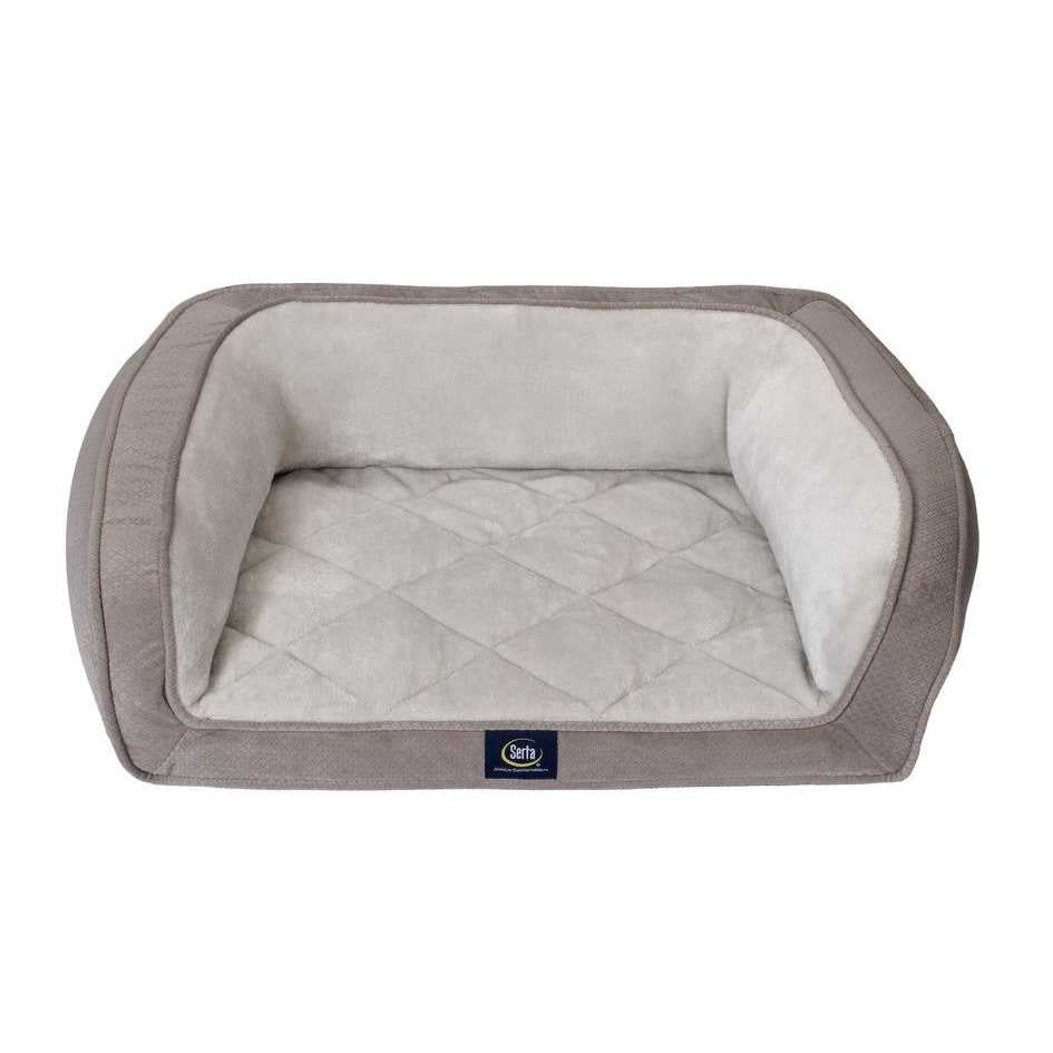 Quilted Orthopedic Bolster Dog Bed Y4552