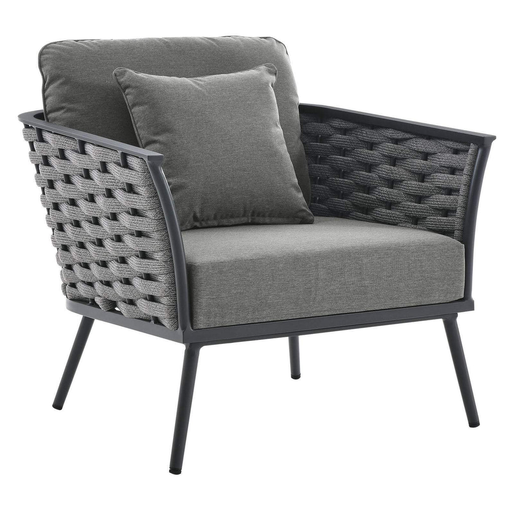 Gray Charcoal 6 Piece Outdoor Aluminum Sectional Sofa Set Q604723