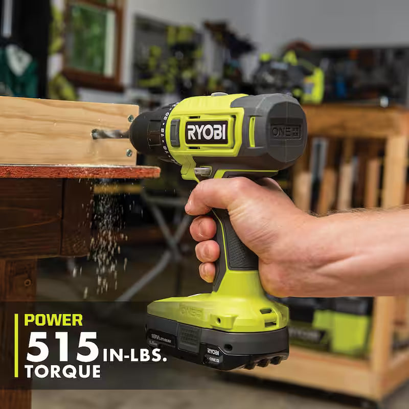 18V Cordless 1/2 in. Drill/Driver Kit with 1.5 Ah Batteries and Charger R91360