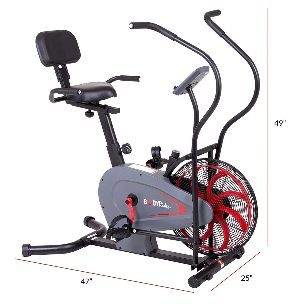 Upright Fan Bike Manual Resistance Heart Rate Monitor P737