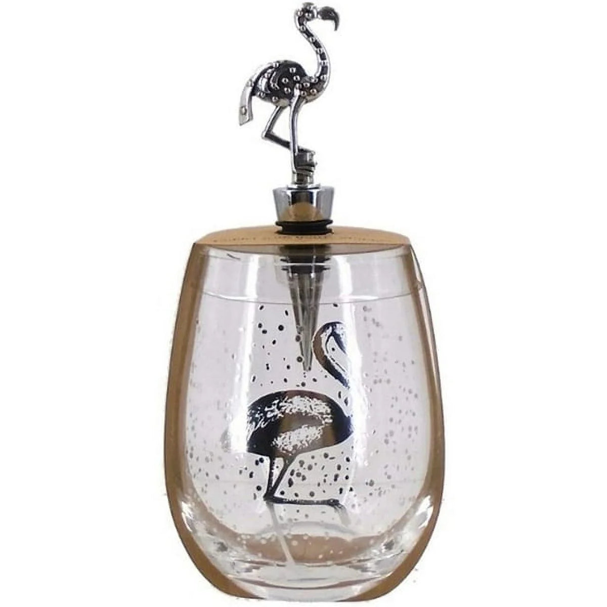 Flamingo Wine Glass with Stopper A52580