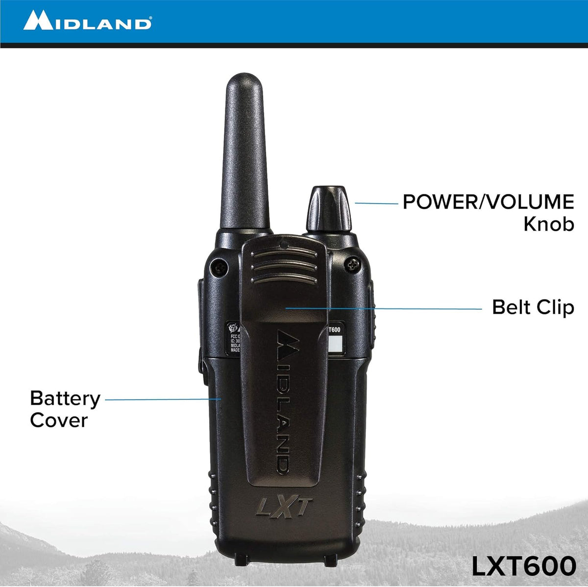 36 Channel FRS Two-Way Radio Walkie Talkie Black Pack of 10 T805
