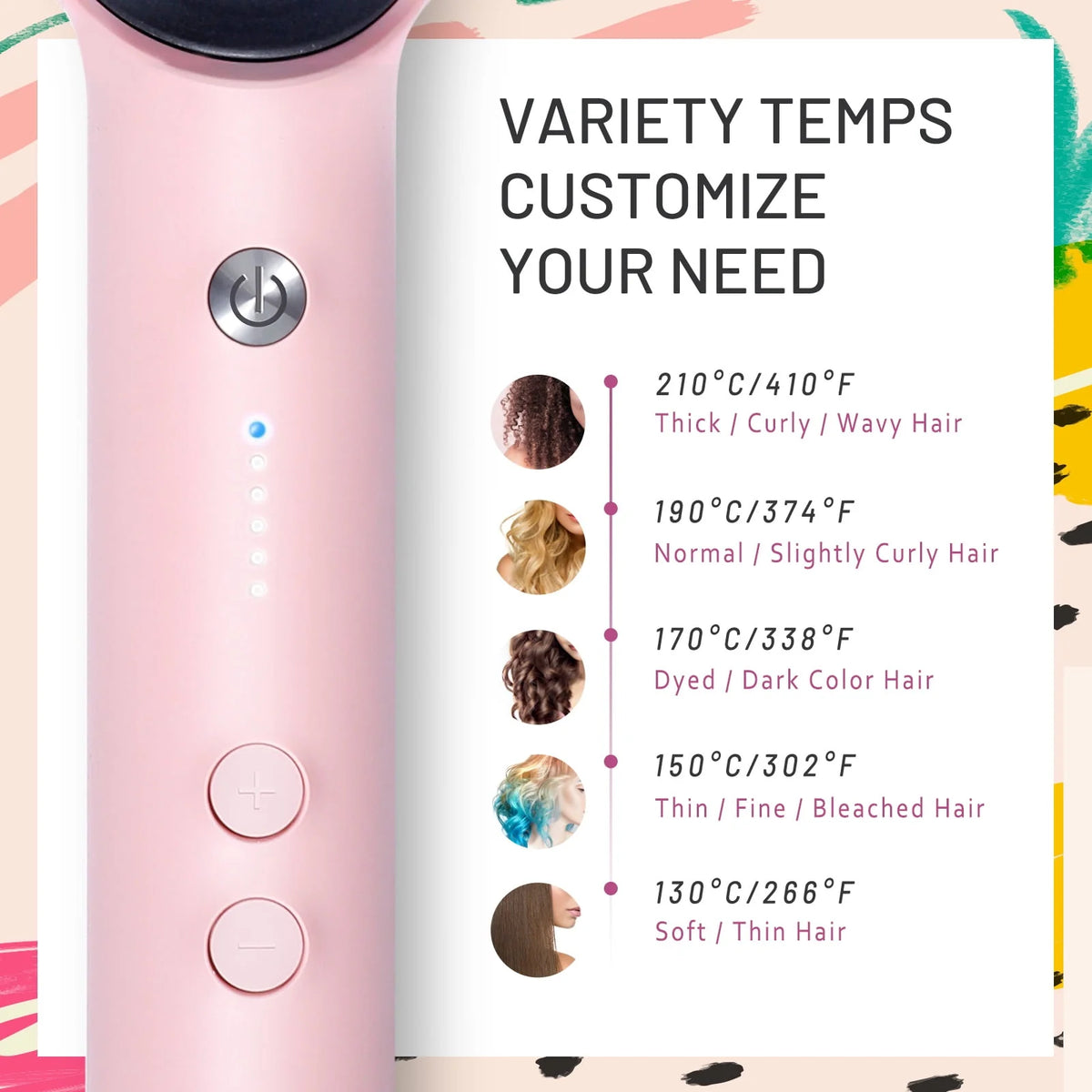Pink Hair Straightener Brush H76680