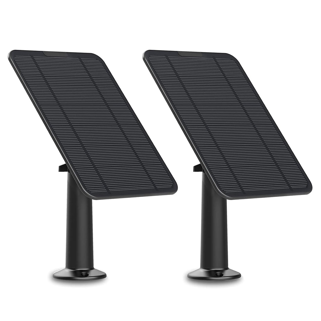 4W 5V Solar Panel with Wall Mount, 13.1ft Power Cable (2-Pack) Q6808