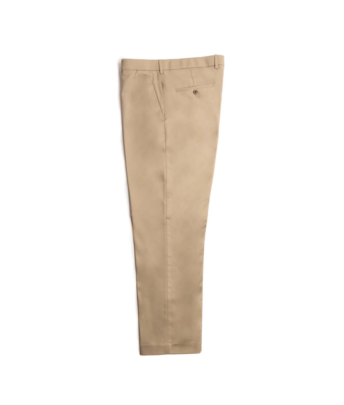 Khaki Flat Front Chino Twill Pant with Magnetic Closures E1496