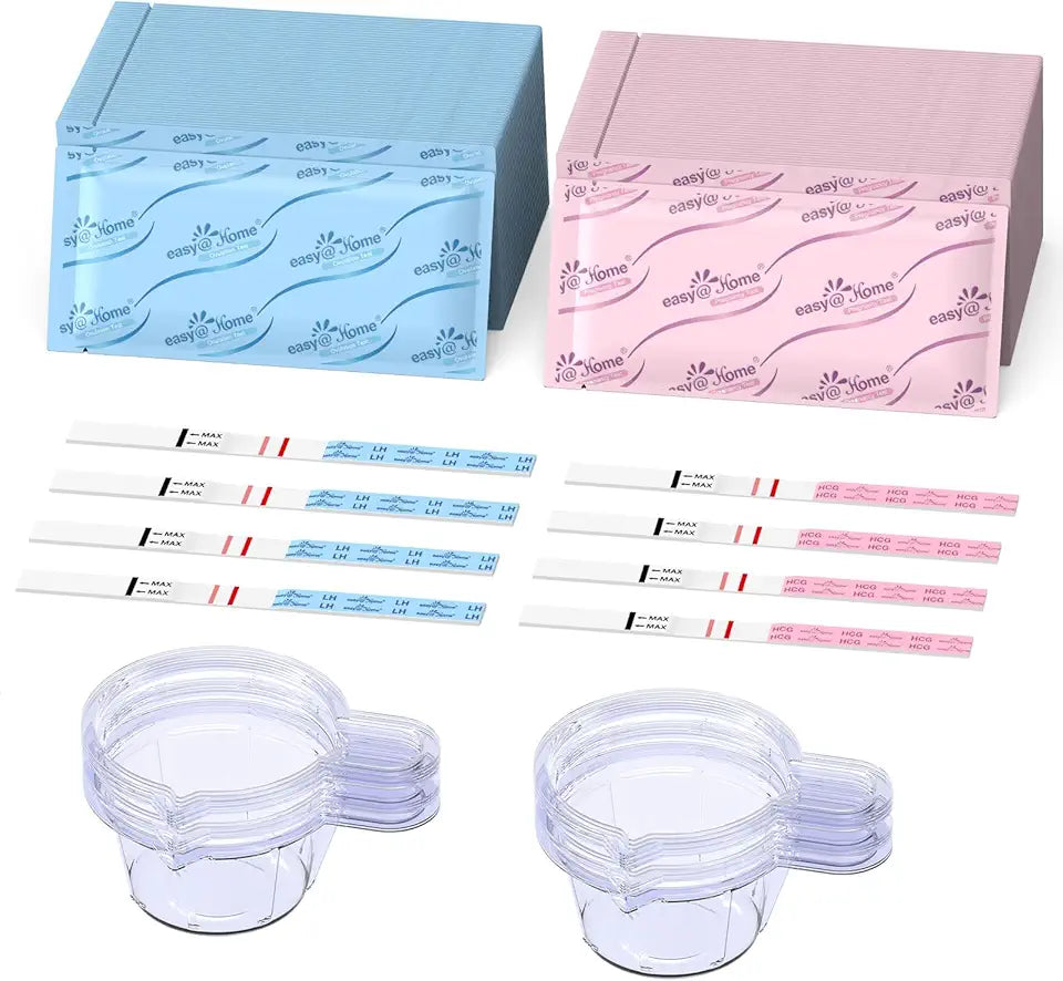 Ovulation & Pregnancy Test Strips Kit 25 Ovulation Tests 10 Pregnancy Tests 35 Urine Cups Z252767
