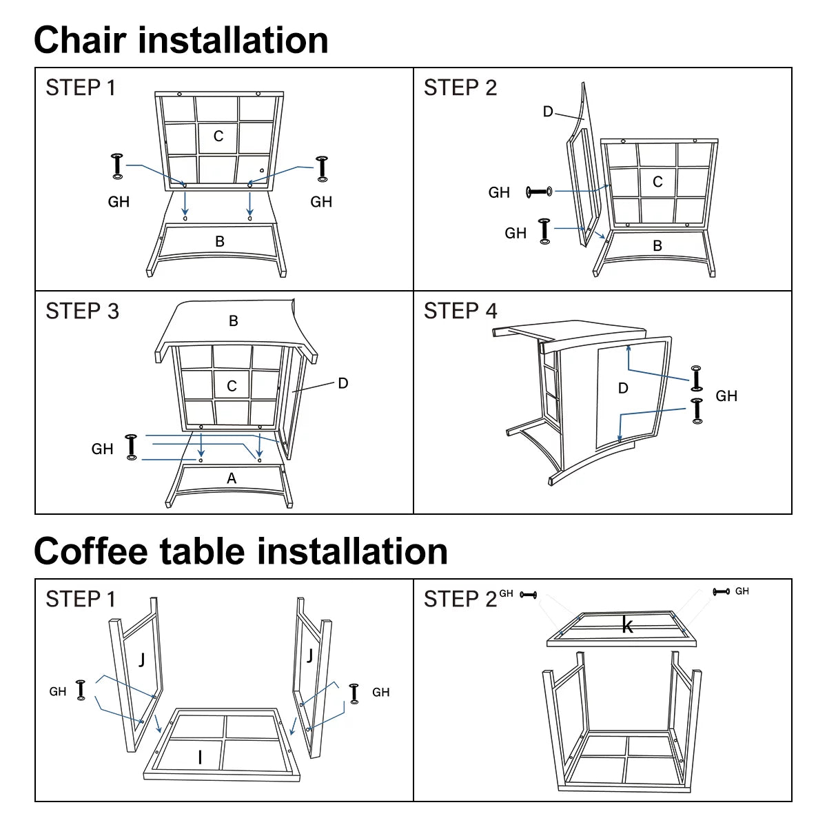 5 Pieces Wicker Patio Furniture Set with Ottomans Y99130