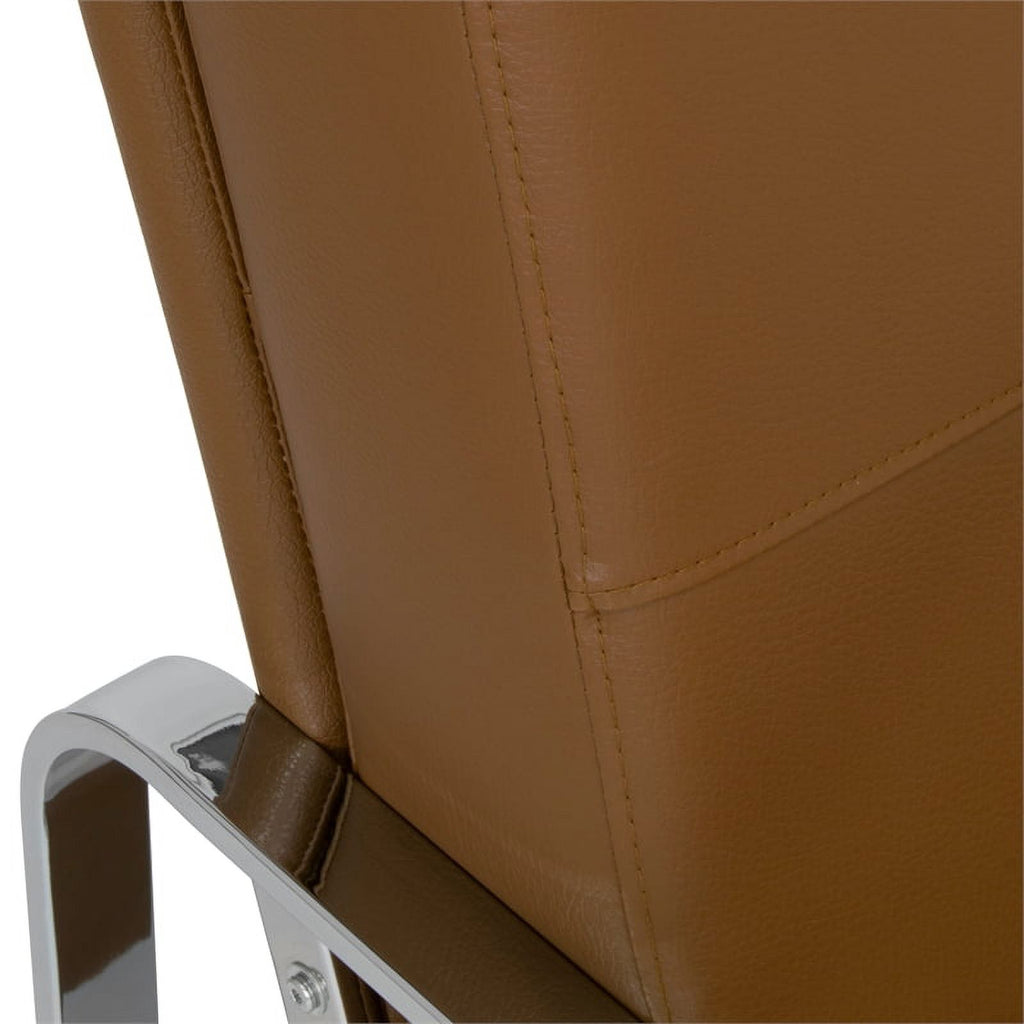 Caramel Brown 2-Piece Accent Chair and Ottoman Set Y6625