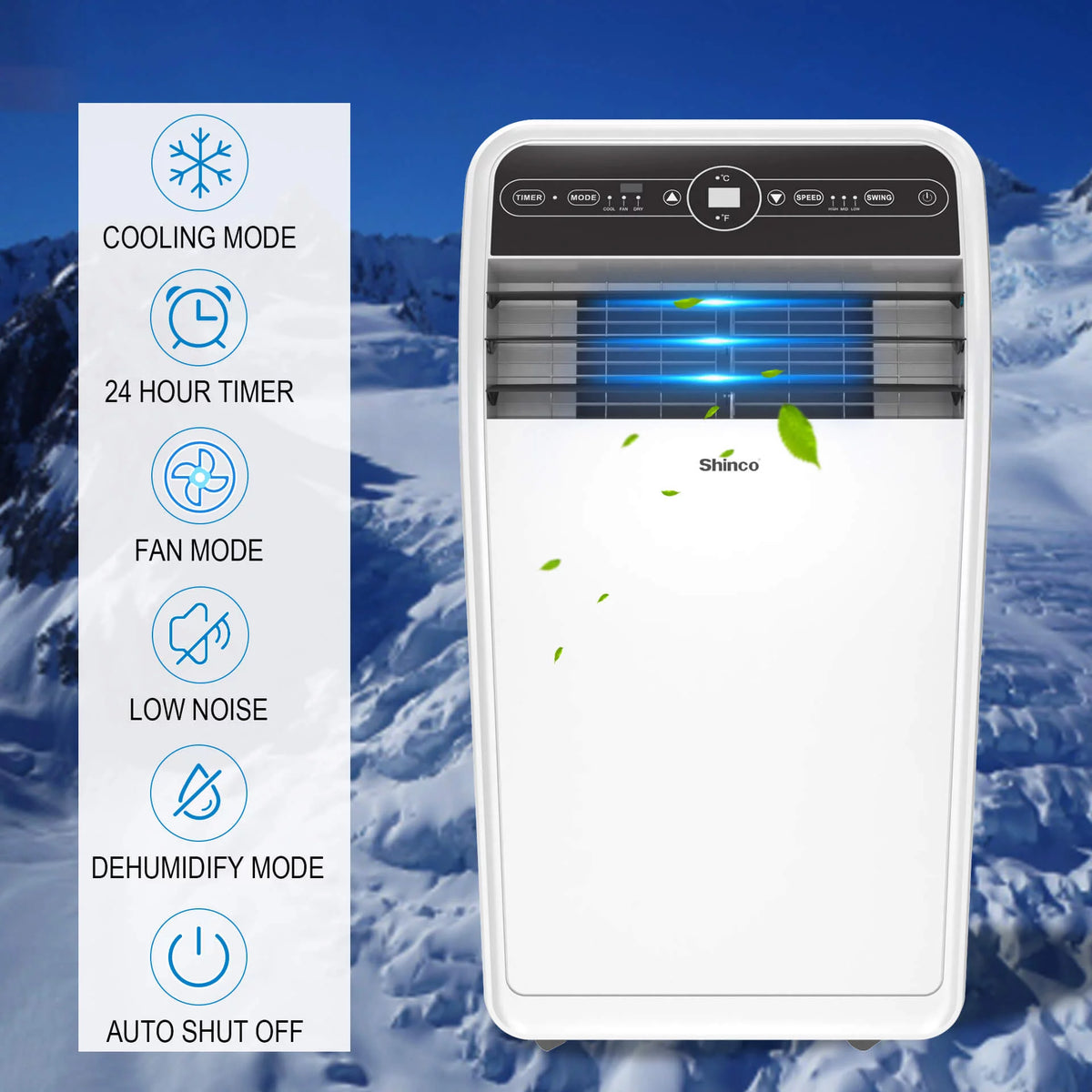 6400BTU 3-in-1 Portable Air Conditioner with Remote Control I6367