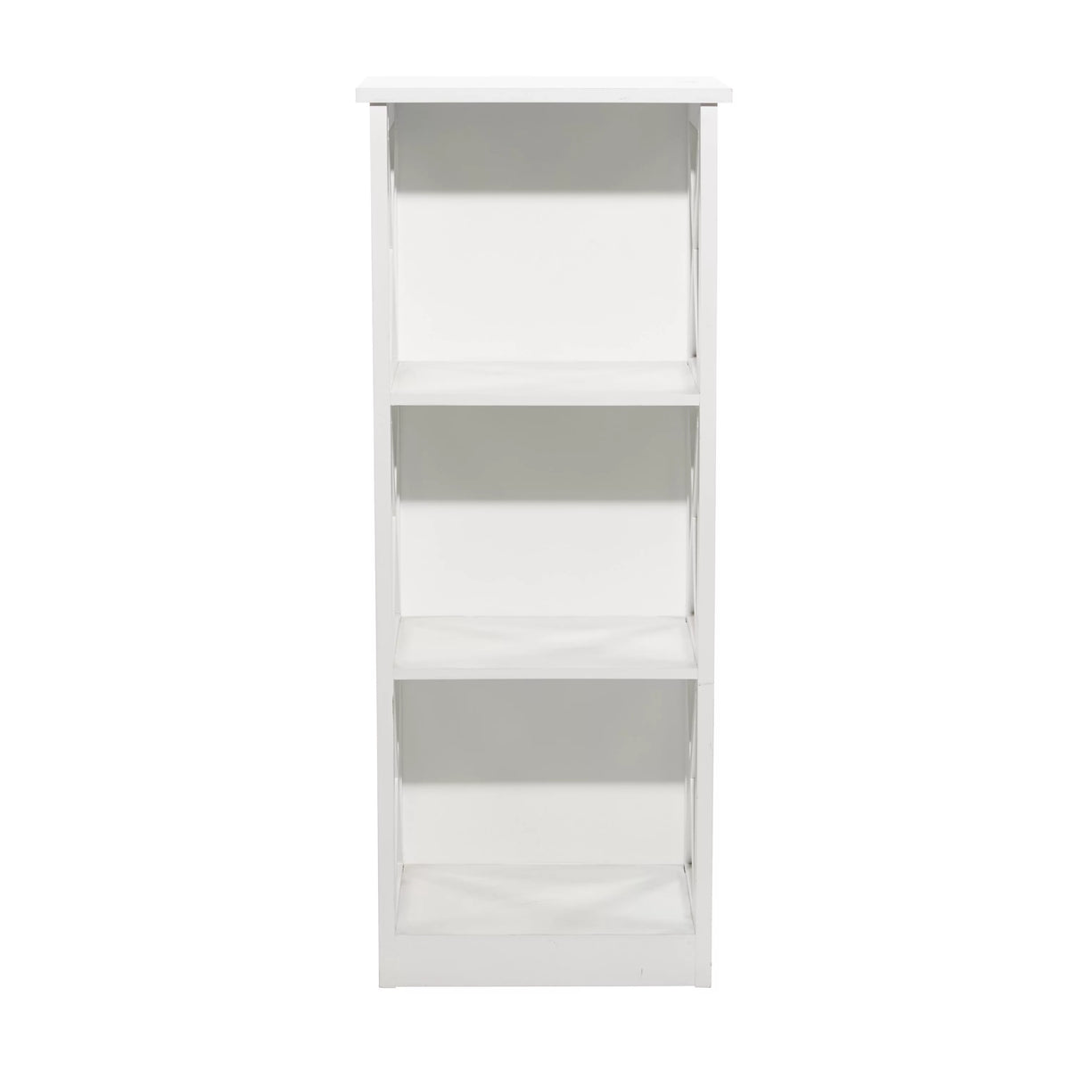 White Wood 3-Tier Shelving Unit E160
