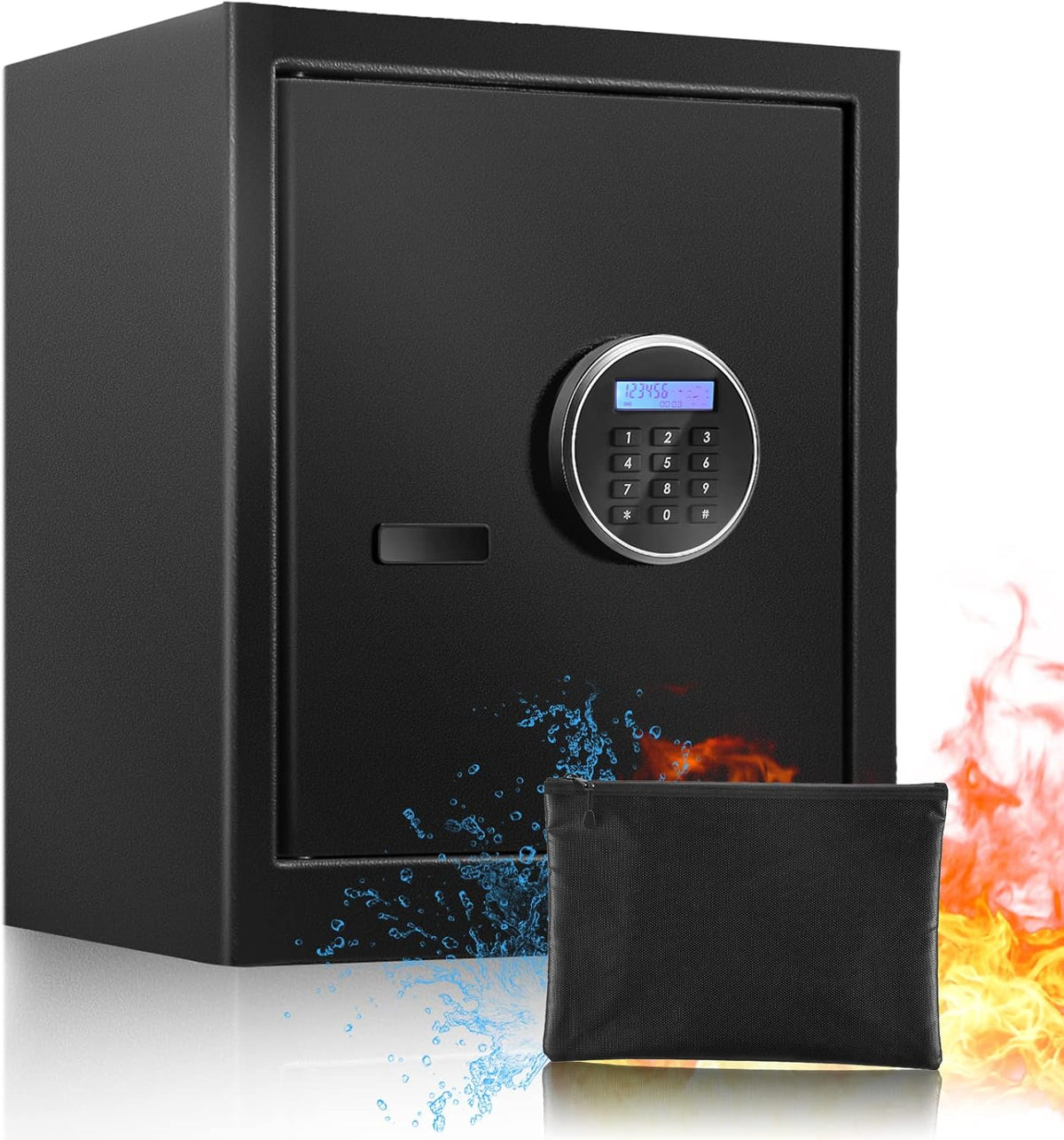 1.72 Cub Fireproof Waterproof Combination Lock Safe Box with Keypad G519