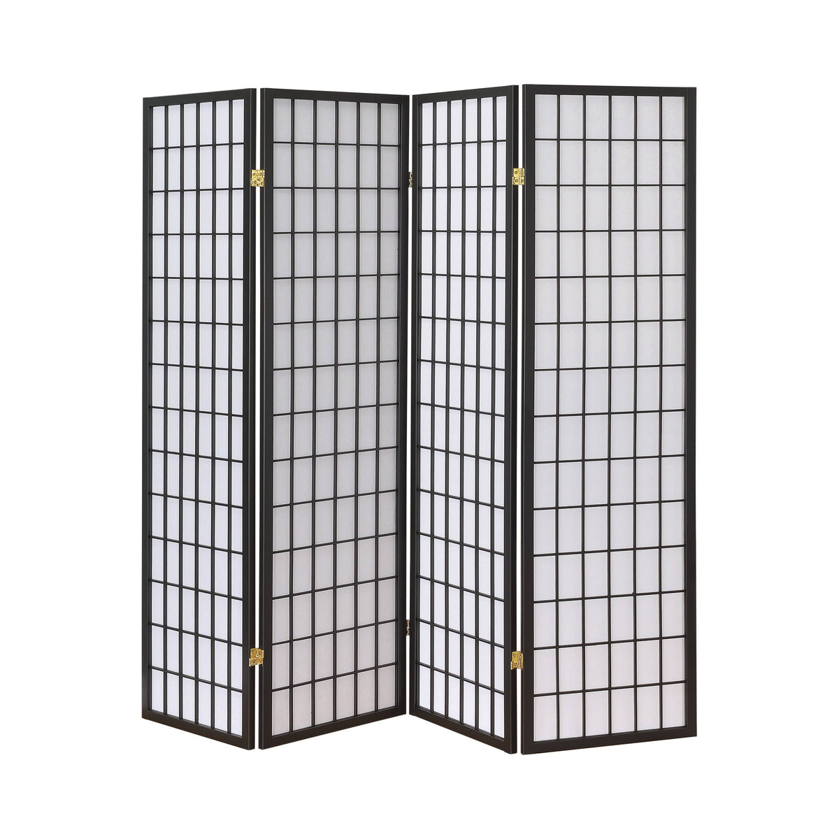 Antique White Four Panel Folding Screen T1604