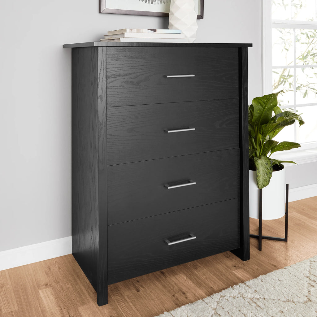 4 Drawer Walnut Finish Dresser D686