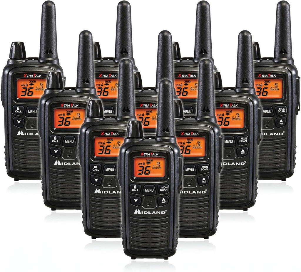 36 Channel FRS Two-Way Radio Walkie Talkie Black Pack of 10 T805