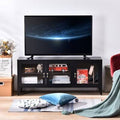 Black 3 Door Metal TV Cabinet E6573
