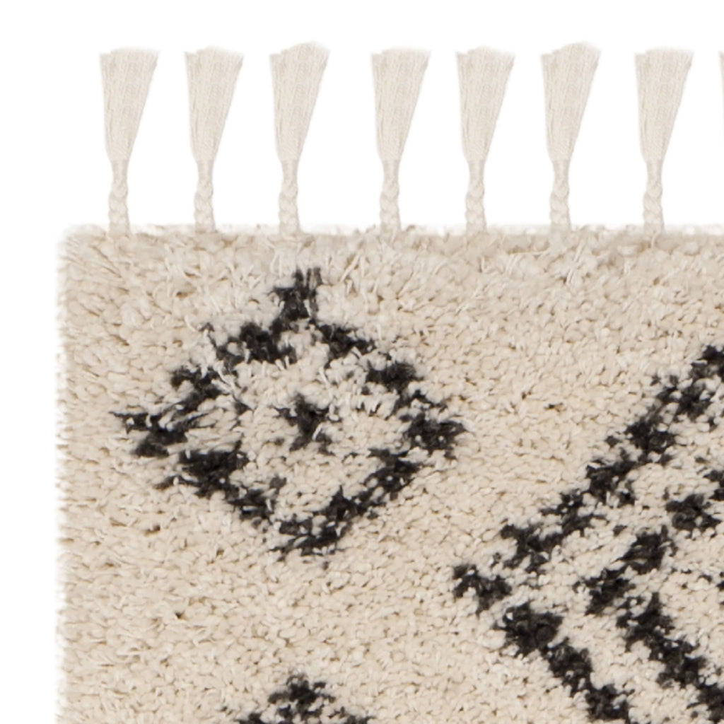 Geometric Moroccan Shag Runner Rug J5899