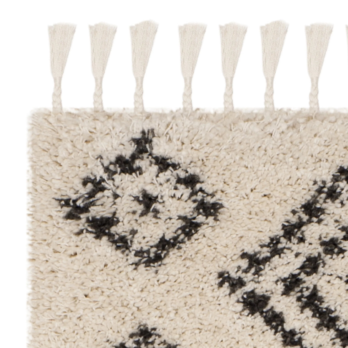 Geometric Moroccan Shag Runner Rug J5899