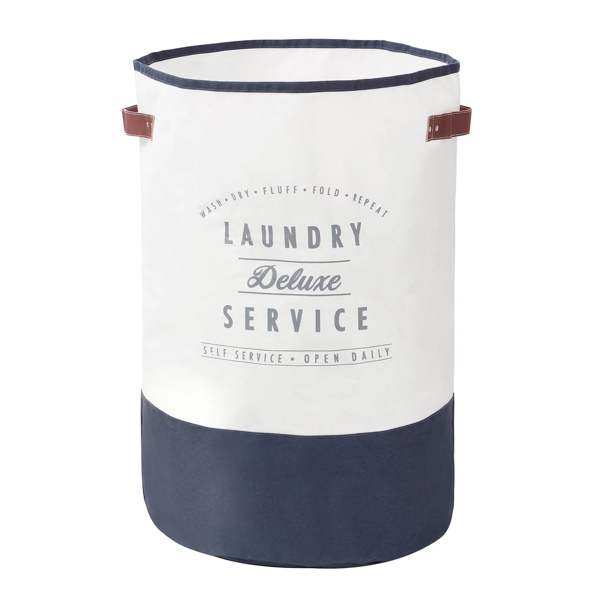 2 Pack Ivory Grey Canvas Laundry Hamper X18272