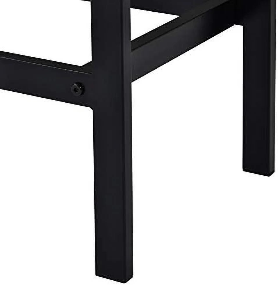 4-Piece Wooden Counter Height Dining Table Set with 3 Stools C140345