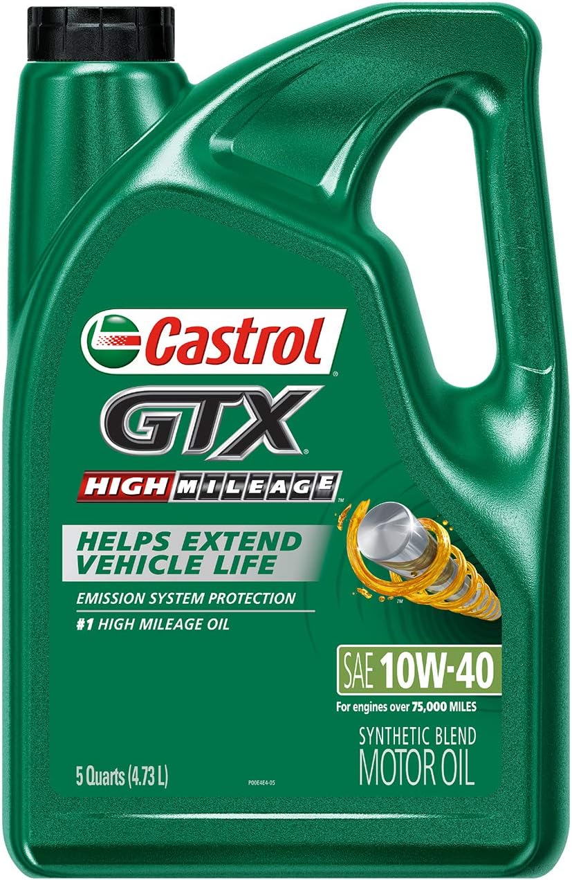 10W-40 High Mileage Motor Oil 5 Quart Pack of 3 T5046