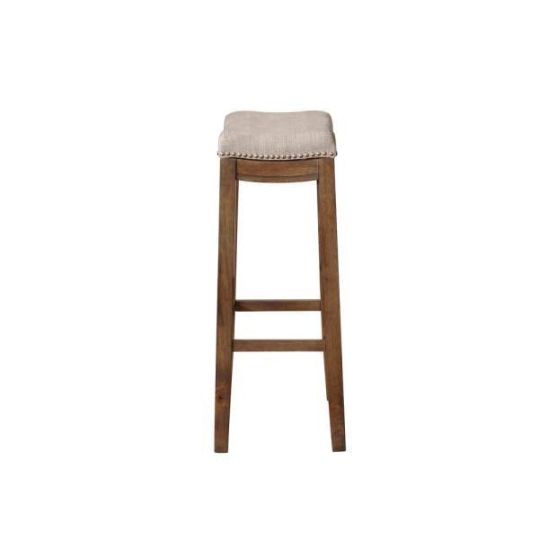 Gray and Rustic Backless Bar Stool X3071
