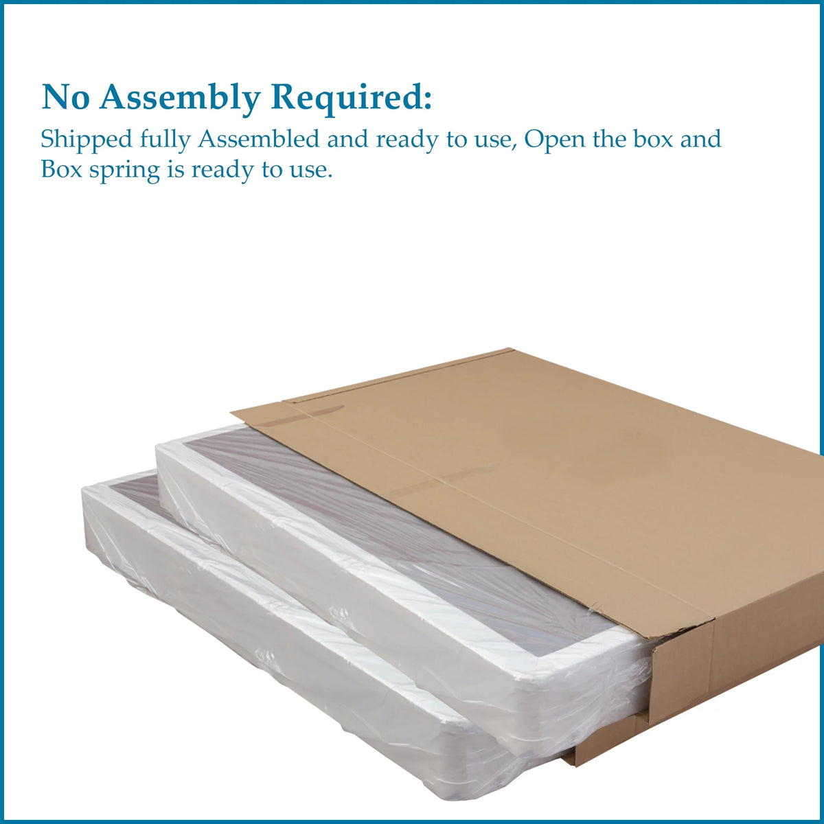 8" Split Wood Box Spring, King, White A5582