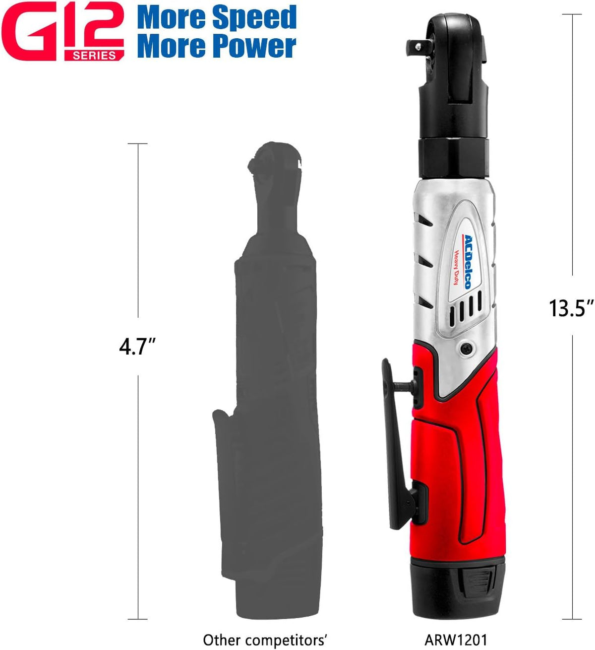 12V Cordless 3/8" Ratchet Wrench Tool Kit with 2 Batteries and Carrying Case C1816