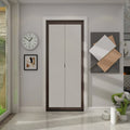 Mocha 1-Lite MDF Wood Frame Frosted Glass Interior Bi-Fold Closet Door F29310