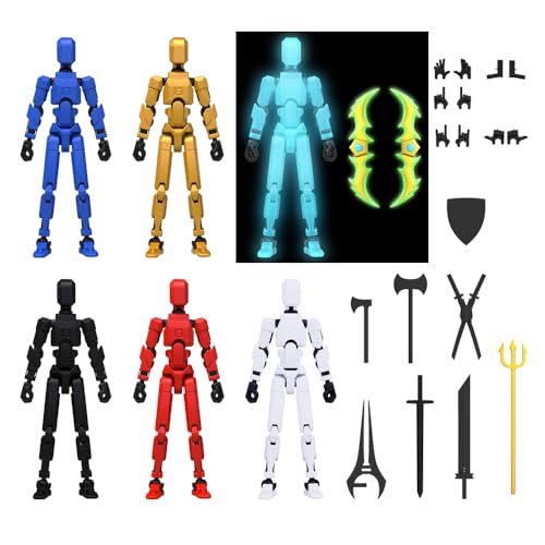 6 Pack 3D Printed Multi-Jointed Movable Action Figure T20749