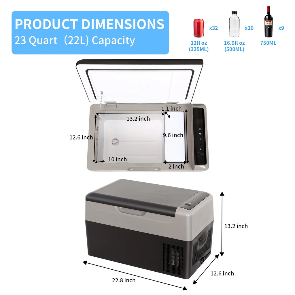 23 Quart Portable Freezer Compressor Cooler Refrigerator G85034