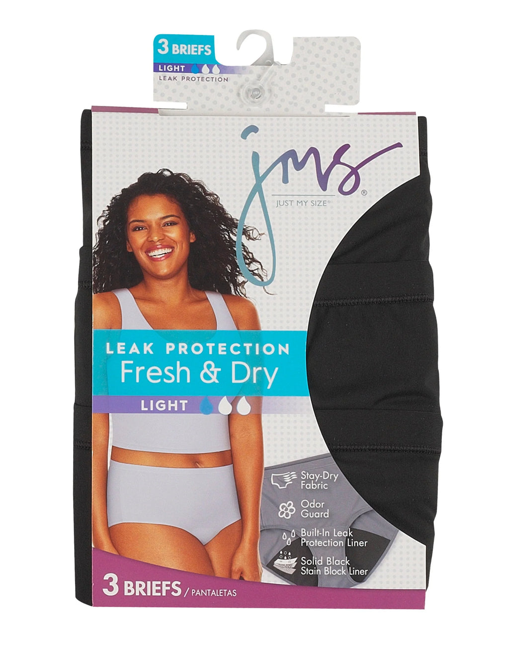 Plus Size Light Period Underwear 3-Pack Brief R7817