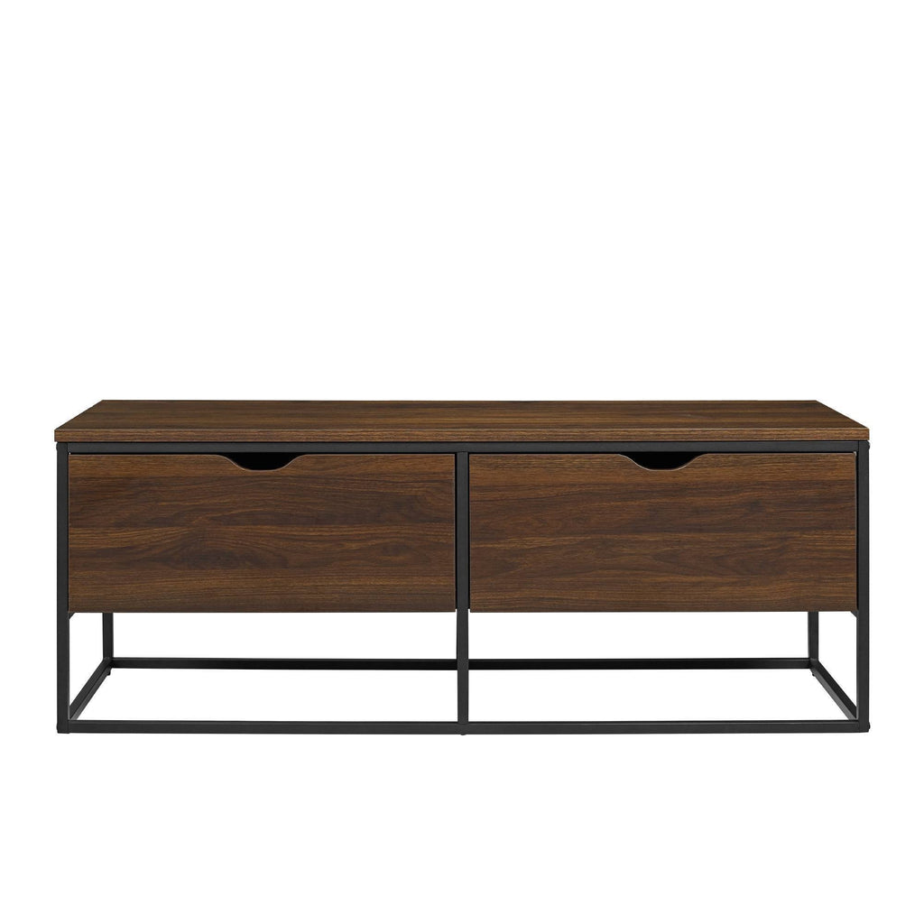 2 Drawer Entry Storage Bench Dark Walnut F332792