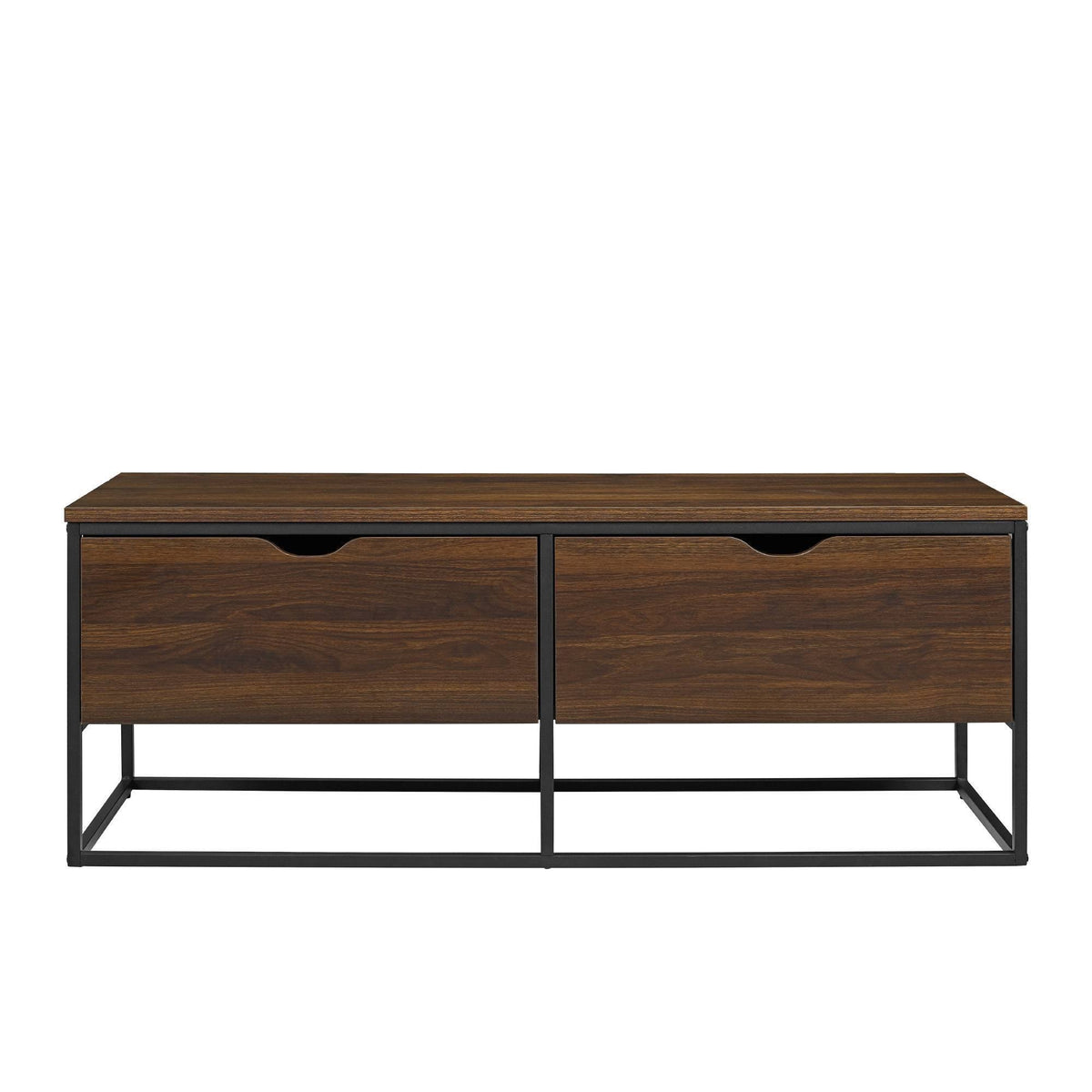 2 Drawer Entry Storage Bench Dark Walnut F332792