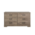 Black 6 Drawer Dresser F4879