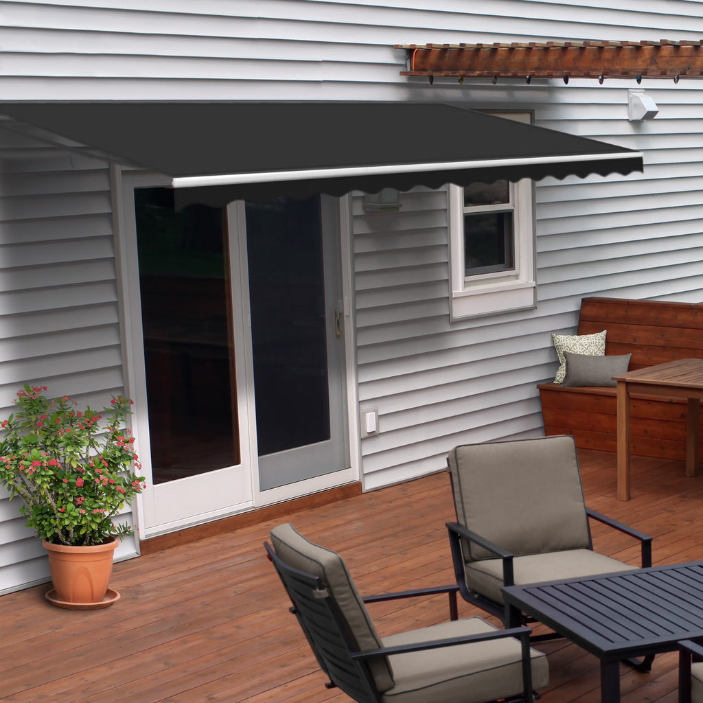Black Retractable Patio Awning J798