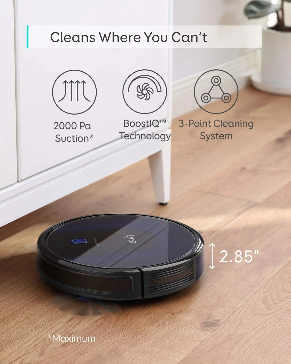 Wi-Fi Connected 2000Pa Suction Robot Vacuum Cleaner F646046