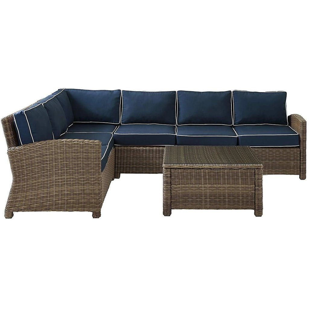 5Pc Outdoor Wicker Sectional Set J738544