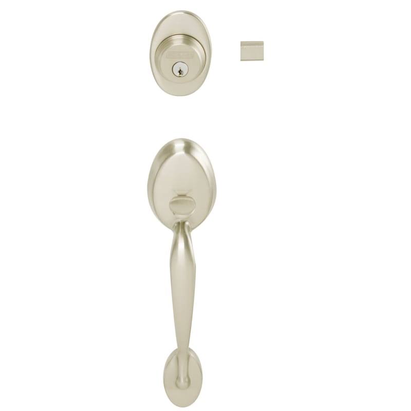 Satin Nickel Double Cylinder Handleset with Trim N60110