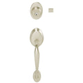 Satin Nickel Double Cylinder Handleset with Trim N60110