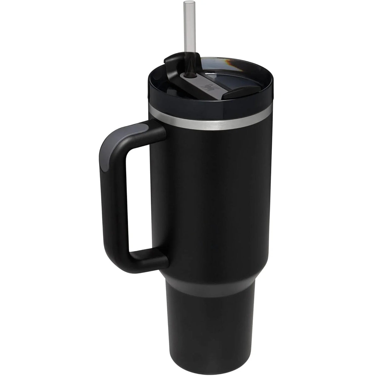 40 oz Black Stainless Steel Insulated Tumbler with Lid and Straw O3516