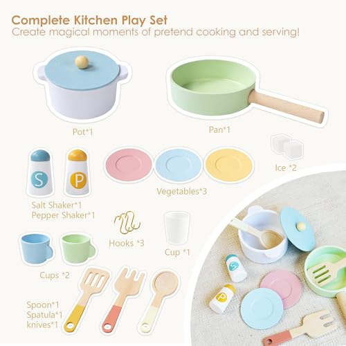 White Wooden Play Kitchen Set with Sink, Stove, Oven & Microwave E554571