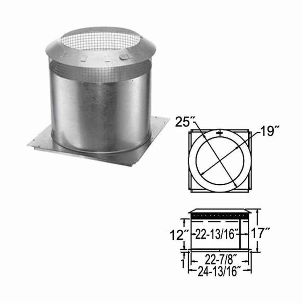 16 in. Class A Chimney Pipe Attic Insulation Shield M3270