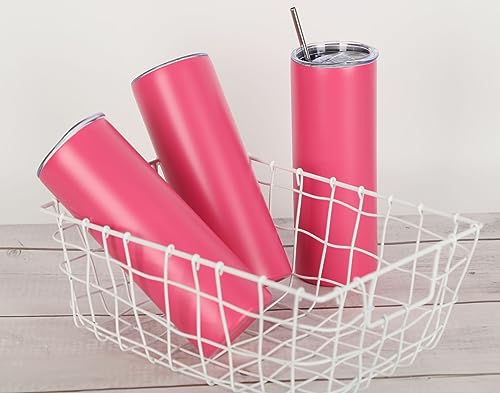 20 Oz Stainless Steel Insulated Tumbler Set, 8 Pack, Black V19316
